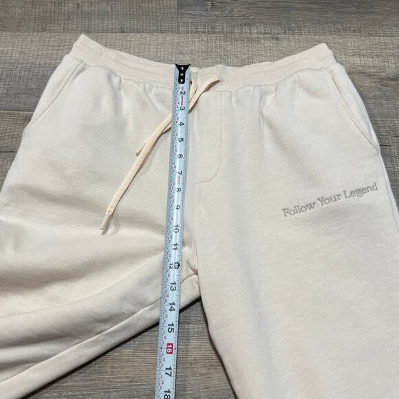 Follow Your Legend Alpaca Organic Cotton Mens Size Large Fleece Jogger Pants - Picture 7 of 8